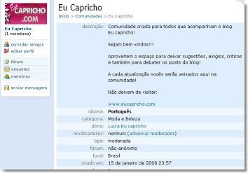 Eu capricho agora no orkut!