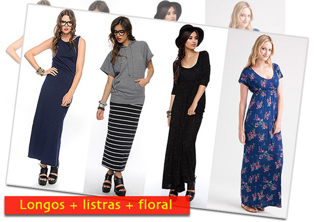 Tendências Minimalismo + longo + listras + flores discretas imagem longoslistras1 Tendências Minimalismo + longo + listras + flores discretas