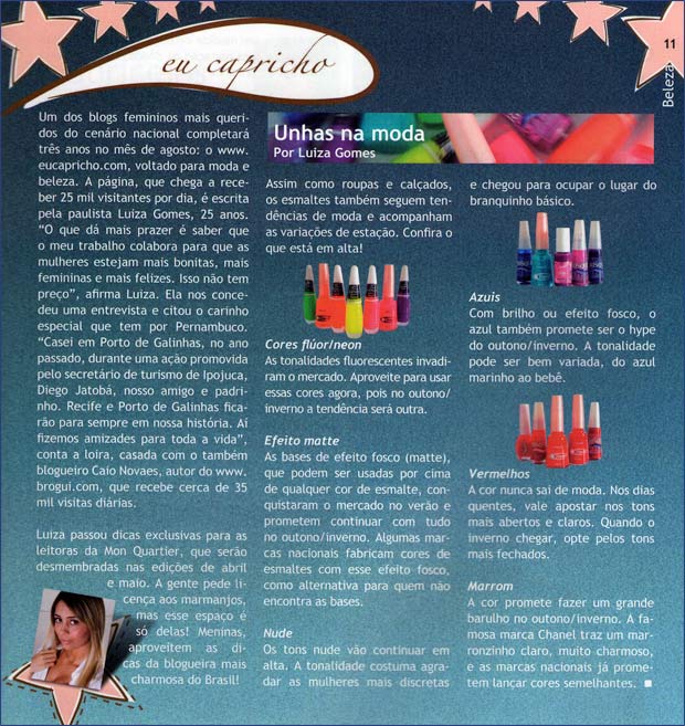 Eu Capricho na Revista Mon Quartier imagem mon2 Eu Capricho na Revista Mon Quartier