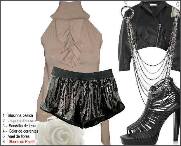 novop1 Sugestão de Look com: Short de Paetês