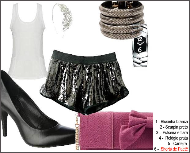 novop2 Sugestão de Look com: Short de Paetês