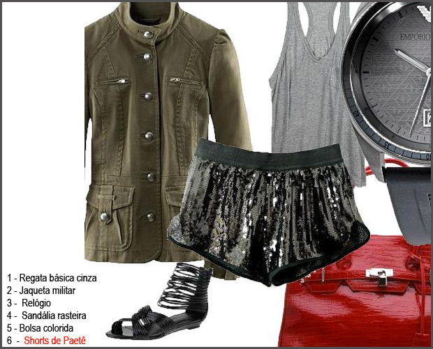 novop4 Sugestão de Look com: Short de Paetês