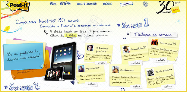 30 anos de Post it Deixe seu recado imagem postit 30 anos de Post it Deixe seu recado