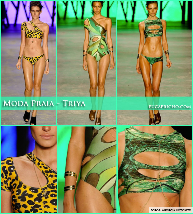 triya2 Moda Praia   Recortes e estampa animal