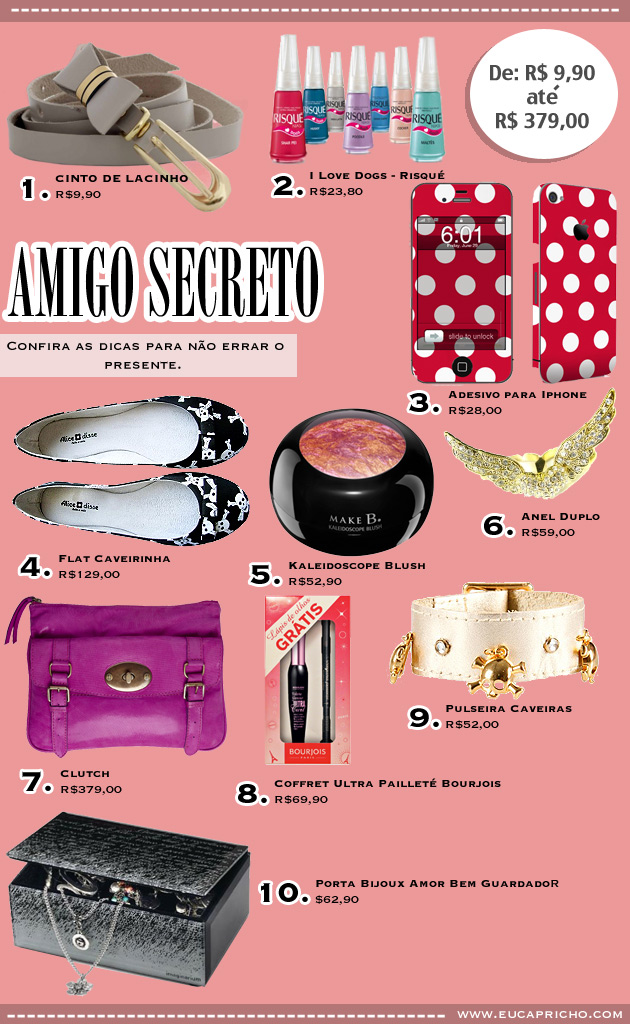 amigo Presentes para o amigo secreto 1