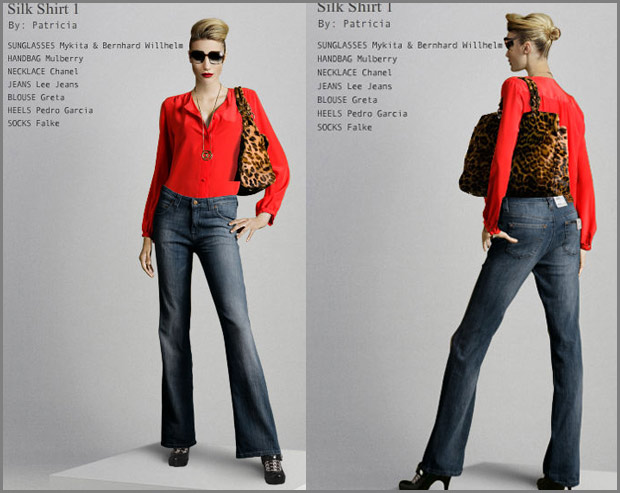 camisa vermelha com calça jeans