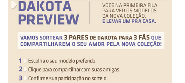 dakota3 Preview Dakota + Sorteio!!