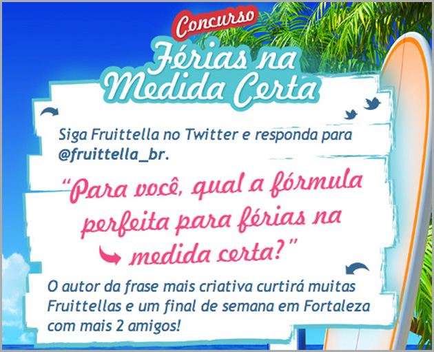 frut Férias na medida certa com Fruittella!