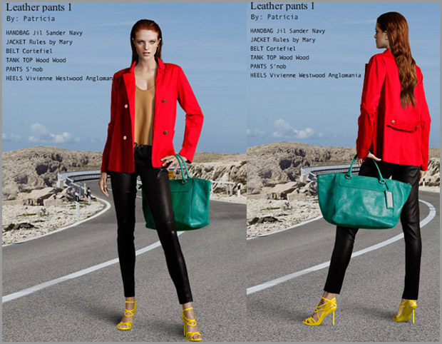 Calça de couro imagem look1 Calça de couro