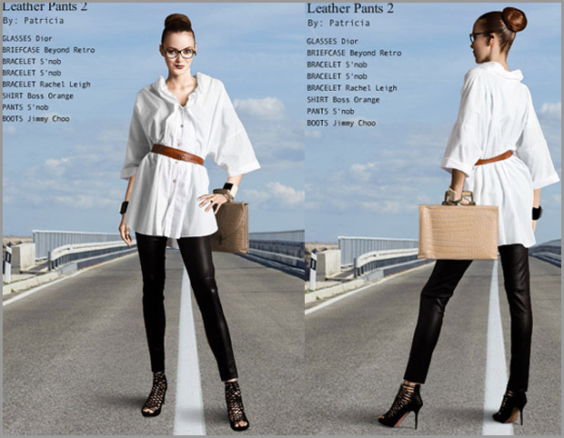 Calça de couro imagem look2 Calça de couro