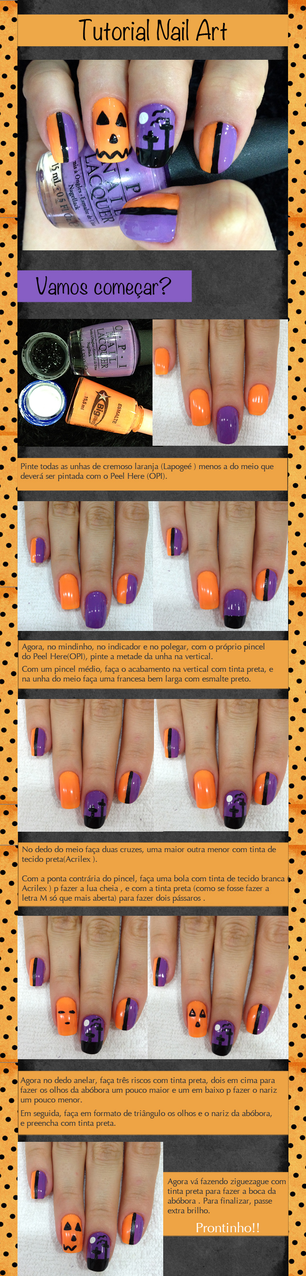 unha Unha Decorada   Nail Art Halloween 