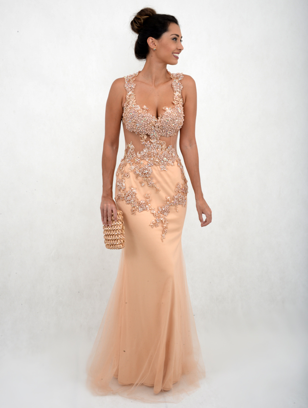 vestido para madrinha chique