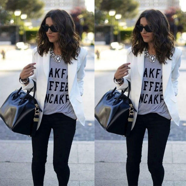 Look com blazer - como usar blazer preto looks com blazer blazer zara blazer rosa blazer vermelho blazer preto blazer branco