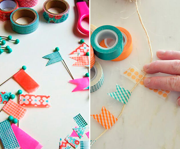 Diferentes formas de usar fita Washi Tape