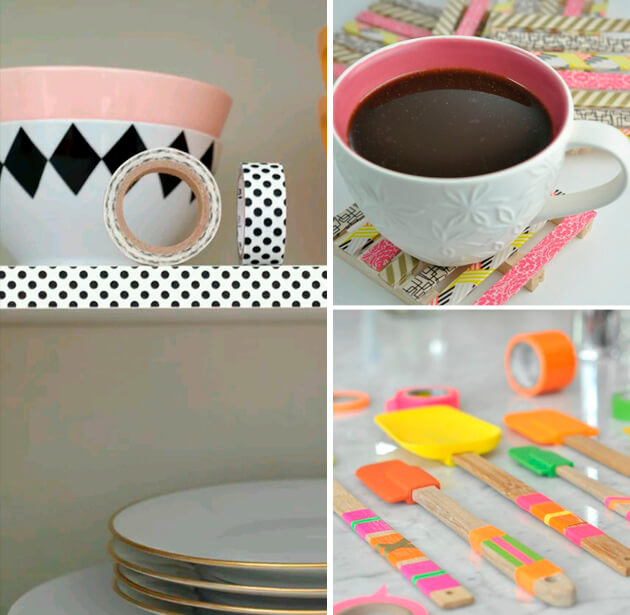 Diferentes formas de usar fita Washi Tape