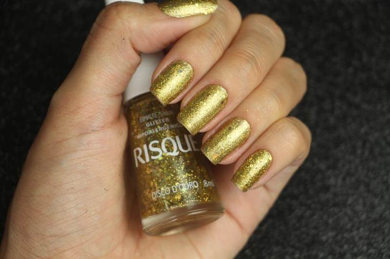 Esmalte Risqué - Gold Vibes e Disco D'Ouro