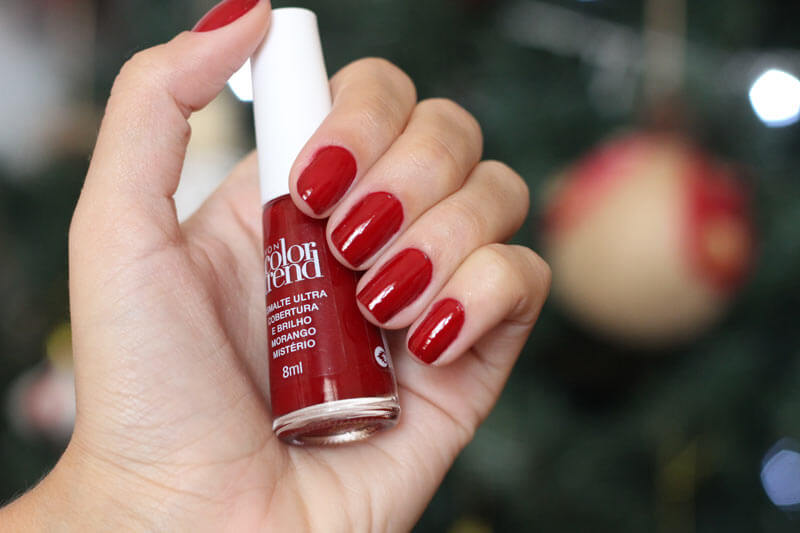 Esmalte para Arrasar no Natal esmalte vermelho avon 