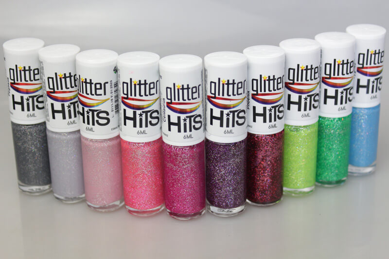 Esmalte com glitter Coleção Glitter Holográfico Hits