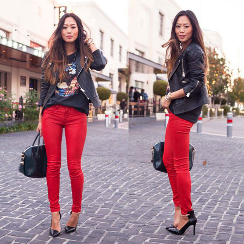 COMO USAR CALÇA VERMELHA - as melhore dicas e inspirações de looks para você montar looks lindos com calça vermelha! CONFIRA AGORA as melhores dicas.