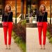 COMO USAR CALÇA VERMELHA - as melhore dicas e inspirações de looks para você montar looks lindos com calça vermelha! CONFIRA AGORA as melhores dicas.