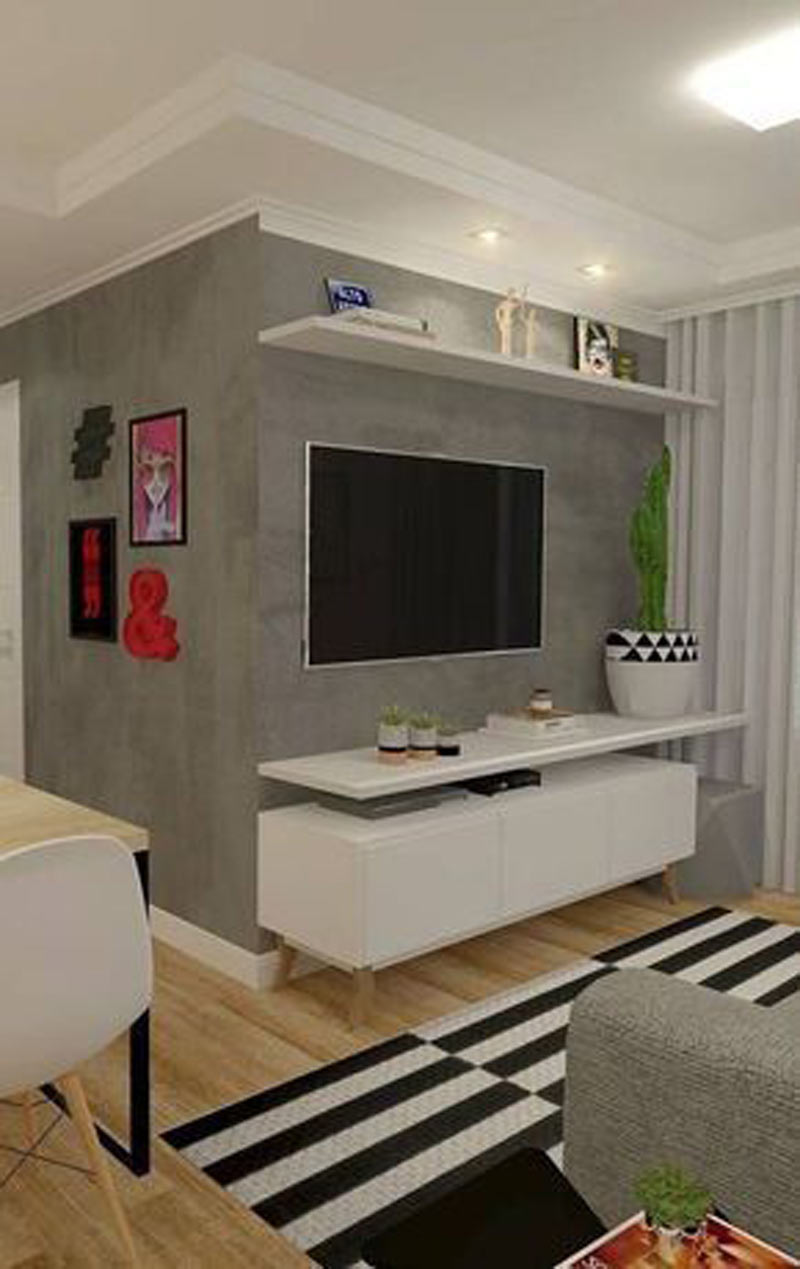 SALA DE TV SIMPLES E BARATA - dicas e inspirações para você montar uma bela sala de tv em casa sem gastar muito! Veja estilos de sala de tv aconchegantes.