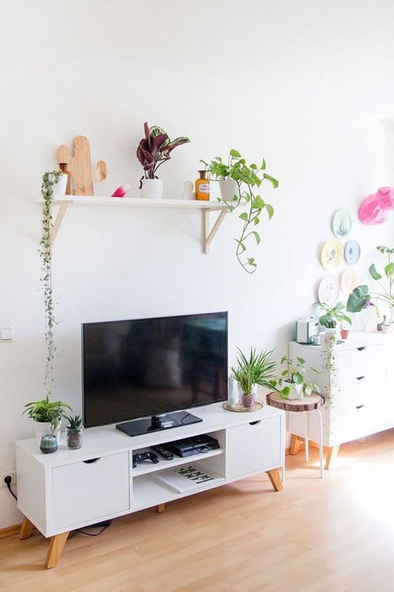 SALA DE TV SIMPLES E BARATA - dicas e inspirações para você montar uma bela sala de tv em casa sem gastar muito! Veja estilos de sala de tv aconchegantes.